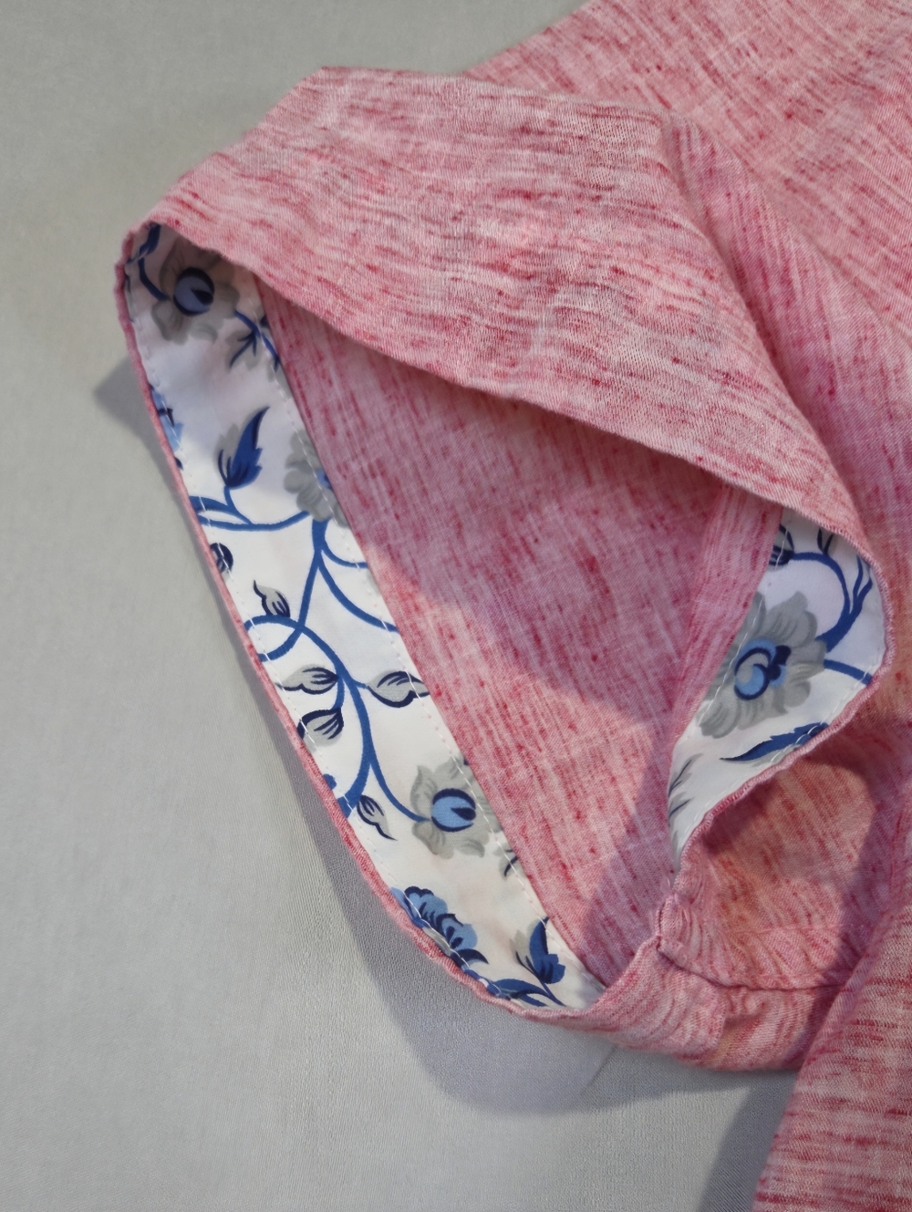 Denim & Flower Men's Large Button Up Shirt Ricky Singh Light Pink Cotton Blend - Picture 12 of 14